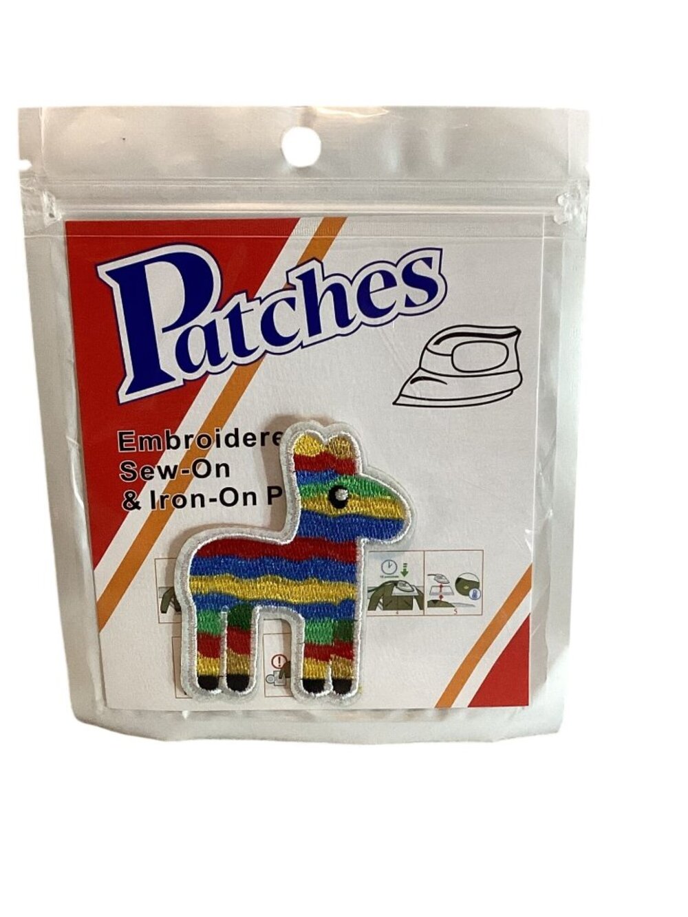 Embroidered Multi Color Patch Donkey Fabric Iron/Sew On Patch New 3.5"X 2"
